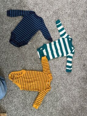 Carter's Striped Long-Sleeve One-Piece Bodysuit 4-Pack